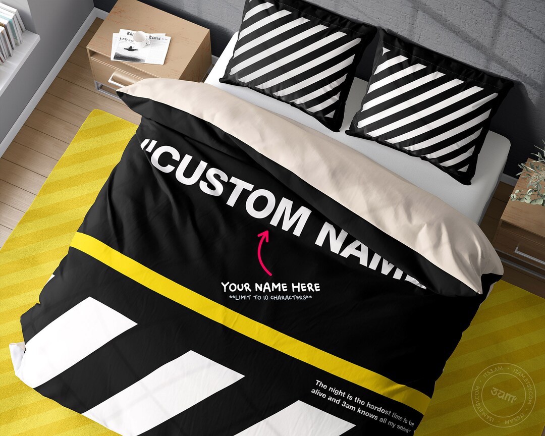 Custom Quote Bedding Set Custom Name Comforter, Hypebeast Home Decor