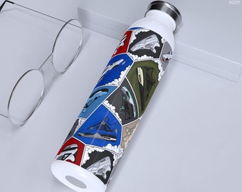 Sneakerhead Slim Water Bottle • Multi-color, Fours Colorways Sneakers, 20 Ounces, Sneaker Lover Gift, Drinkware, Insulated, Stainless Steel