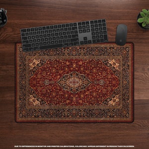 The Dude Desk Mat XL Gaming Mouse Pad, Large Mousepad, Extended Mousepad, Persian Rug Design, Movie Theme Decor, Gift for Movie Lovers image 2