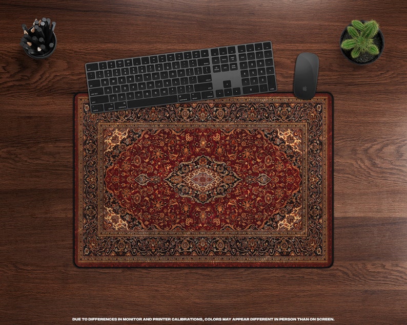 The Dude Desk Mat XL Gaming Mouse Pad, Large Mousepad, Extended Mousepad, Persian Rug Design, Movie Theme Decor, Gift for Movie Lovers image 2