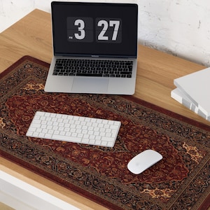 The Dude Desk Mat XL Gaming Mouse Pad, Large Mousepad, Extended Mousepad, Persian Rug Design, Movie Theme Decor, Gift for Movie Lovers image 5