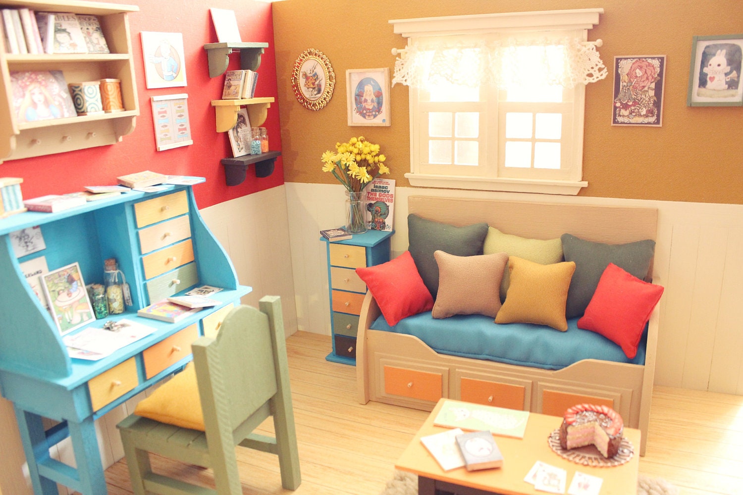 Doll Bedroom Diorama alice in 70'sland Etsy