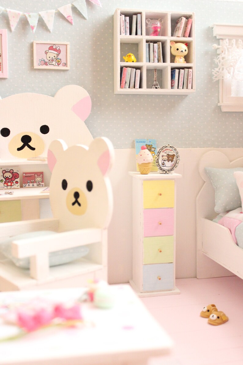 Bedroom Diorama white Rilakkuma Room Etsy
