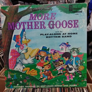 More Mother Goose  Vinyl 33 1/2 sp Walt Disney&#39;s Presents More Mother Goose #1225  1962