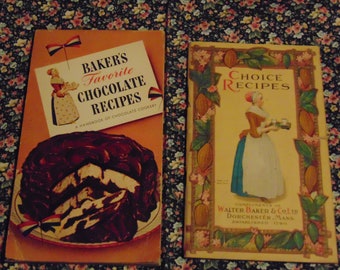 1926  "BAKERS CHOCOLATE" Promotional Recipe books 1926 & 1945