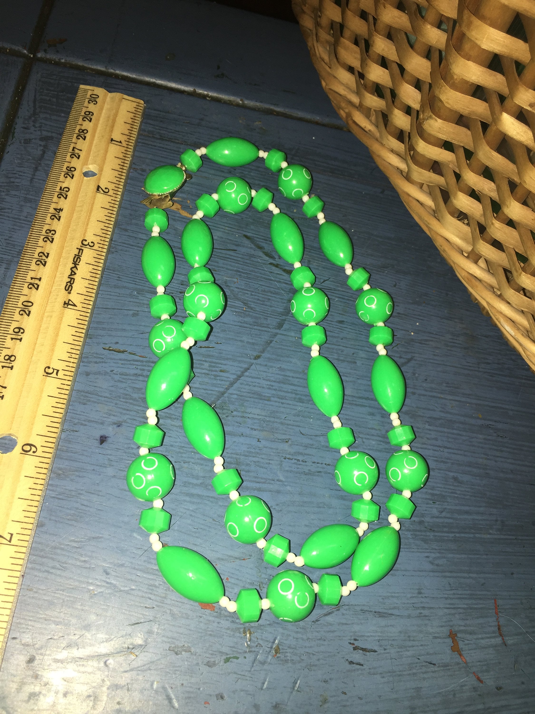 Vintage 70's Plastic Necklace Green Marble Effect - Etsy Canada