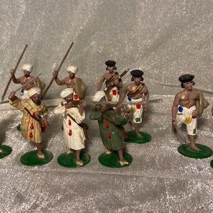 Alymer Spain, 10 Pcs Mahdist Sudan miniatures, toy soldiers, toy soldier, Stamped