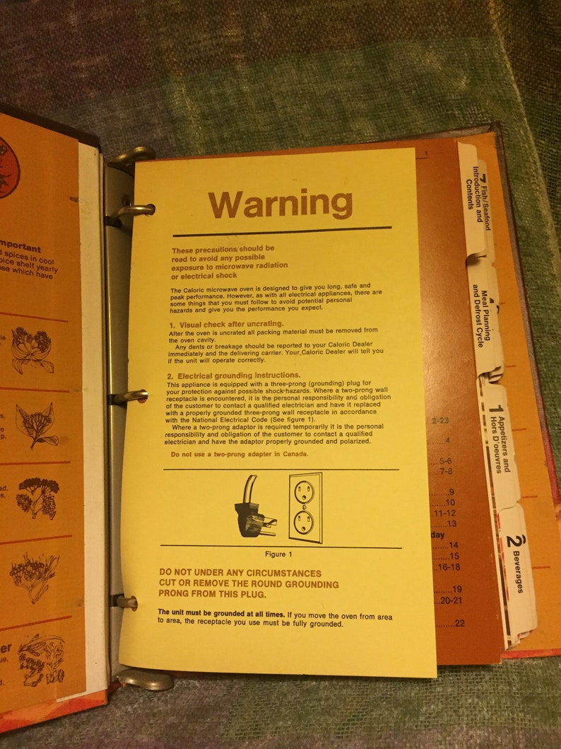 1970's Caloric Microwave Cookbook Etsy