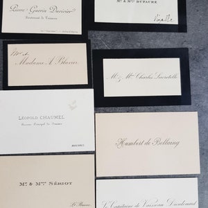Tarjetas de visita vintage de los años 1900-1940 - Tarjeta - Tarjetas pequeñas para diarios basura - Efemérides - 8 piezas
