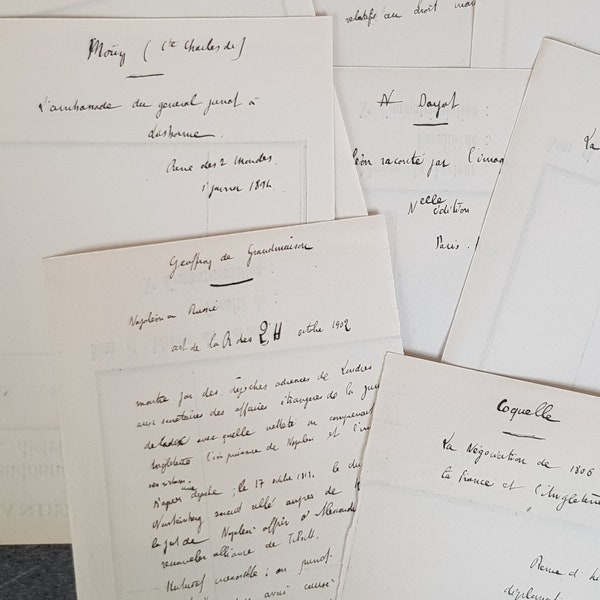 Superbe millésime unique debut des années 1900 Français  manuscrit notes ecrites  antique d 'écolier a l encre plume noire vintage