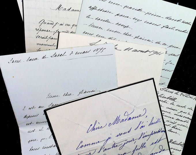 Set of 10 Very Old Letters From France - 1800s Ephemera - Scrap Booking ...