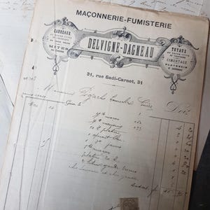 Conjuntos de 8 cartas muy antiguas de Francia - Efemérides de 1800 - Reserva de chatarra - Antiguo - Francés - Cartas antiguas - manuscritos