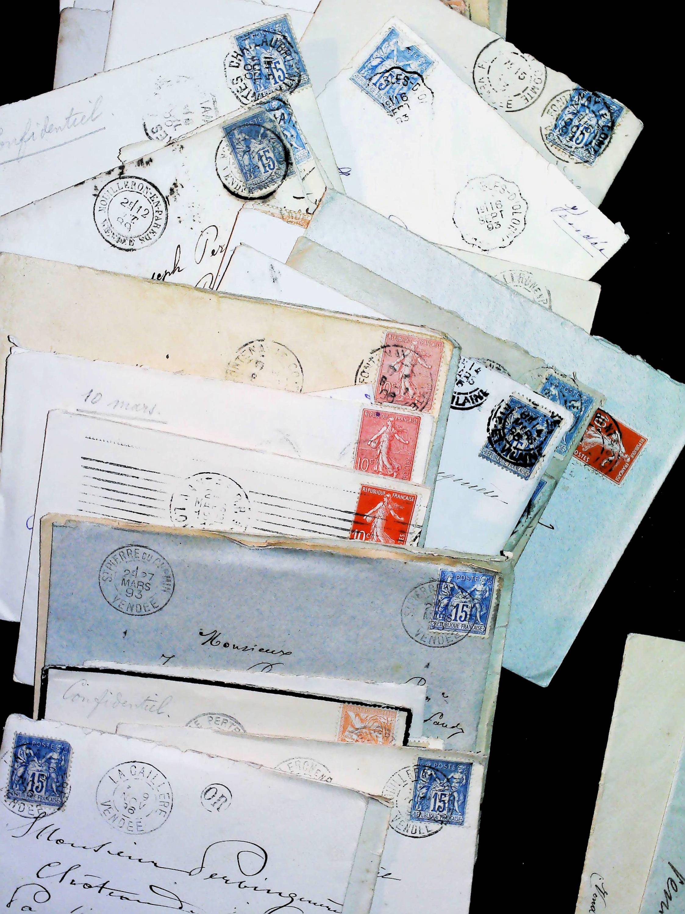 French Envelope Layout Sets of Small French Envelopes, Ideal for Advertising Flyers, Ephemera ...