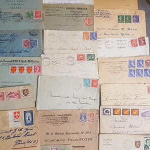 NEW Antique french letter covers  vintage Paper Ephemera/Scrapbooking Pieces. Junk Journal, Crafts. France  old letter, journaling , antique