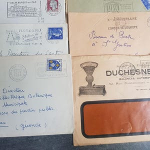 Cubiertas de cartas antiguas (década de 1940) Piezas de efímera de papel/álbum de recortes vintage. Diario Basura, Manualidades. Francia, carta antigua, diario, antigüedad.