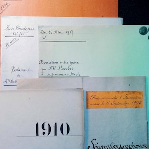 Manuscrito - Lote de papéis antigos 1900 1918 - República Francesa - Documento comercial/legal - Efêmera/vintage - Coleção