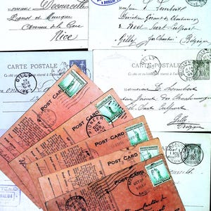 Set von 10 sehr alten Briefen aus Frankreich - 1890 bis 1941 Ephemera - Scrapbooking - Antik - Französisch - Antike handgeschriebene Briefe