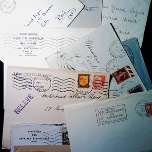 Antique letter covers (1940s) vintage Paper Ephemera/Scrapbooking Pieces. Junk Journal, Crafts. France , old letter, journaling , antique