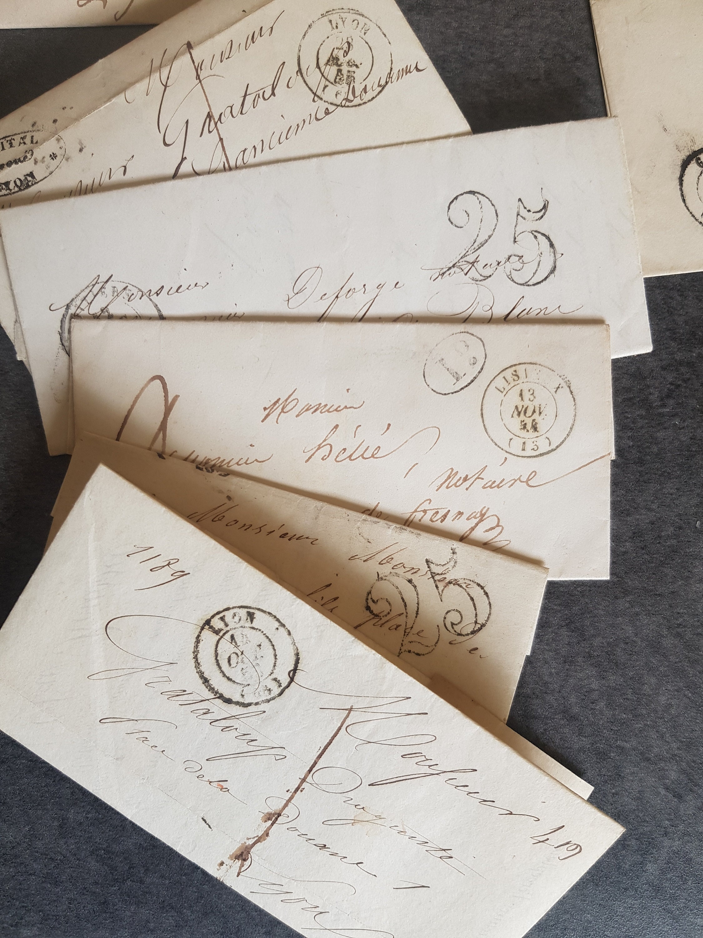 Set of 5 Very Old Letters From France - 1800s Ephemera - Scrapbooking ...