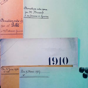 Manuscrito - Lote de papéis antigos 1900 1918 - República Francesa - Documento comercial/legal - Efêmera/vintage - Coleção