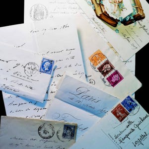 Conjuntos de 8 documentos franceses antiguos, imperialismo y Napoleón y efímeras antiguas más recientes - Álbum de recortes - Manuscritos antiguos