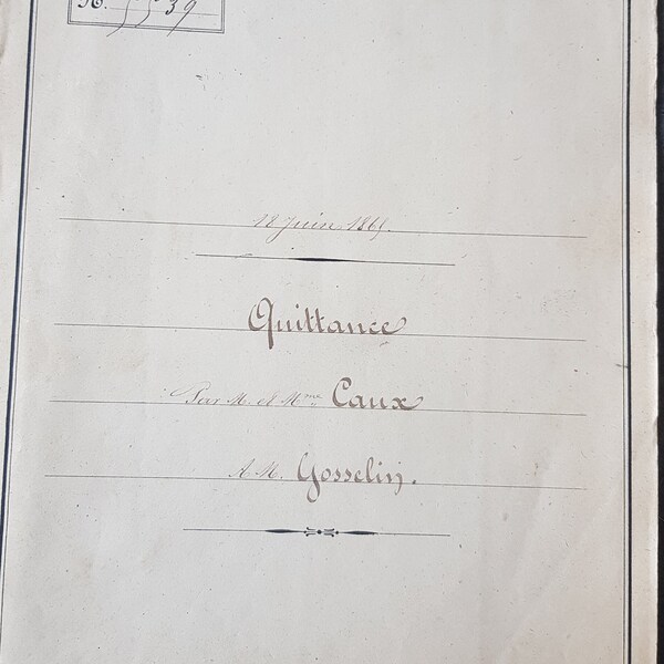 acte notarié de 1865  acte juridiques écrit manuellement en  Français manuscrits  Ephemera Junk Journal Paper  vintage  Lettres scrapbooking