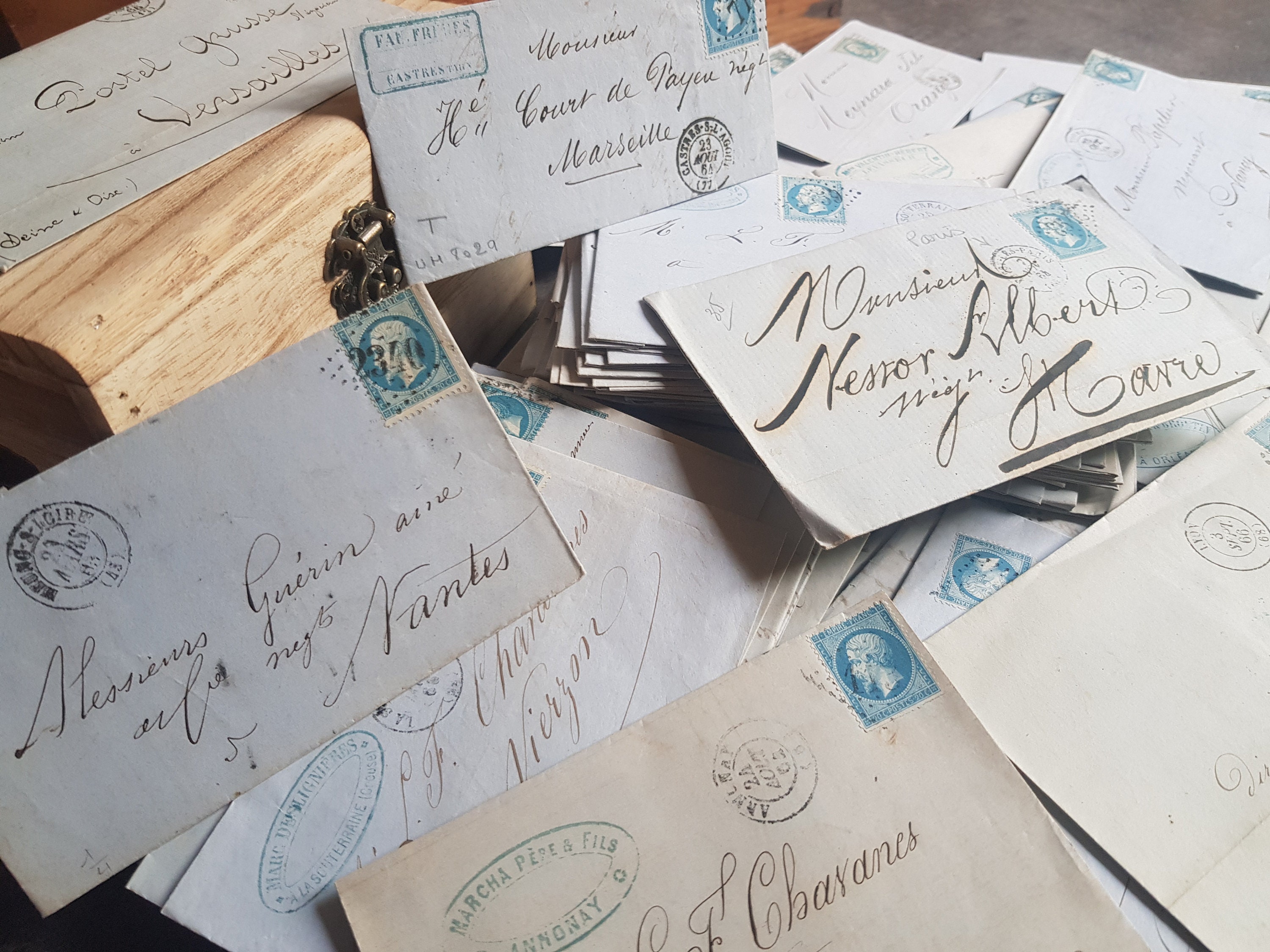 Sets 10 Very Old Letters From France - 1800s - Ephemera - Scrap Booking ...