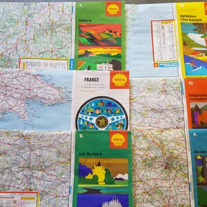 lot de cartes routières ancienne de France pour réalisations de journalisme , Junk journal , éphémère, scrapbooking, vintage , pack