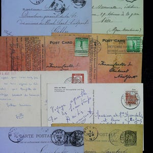 Conjunto de 8 cartas muy antiguas de Francia - Efímeras del siglo XIX - Álbum de recortes - Antigüedades - Francés - Cartas antiguas - Manuscritos