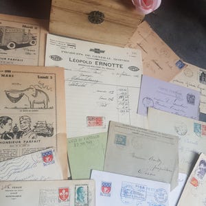 Kit para diario basura, efímeras para diario basura, efímeras vintage, facturas, adornos para diario basura, facturas vintage