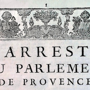 ano do documento 1763 Manuscrito francês - reinado de Luís XIV - Pergaminho/tintas velhas/selo - ORDEM do Conselho de Estado do Rei - Papéis antigos