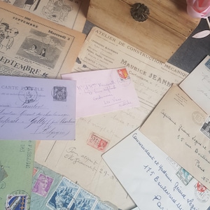 Kit para diario basura, efímeras para diario basura, efímeras vintage, facturas, adornos para diario basura, facturas vintage