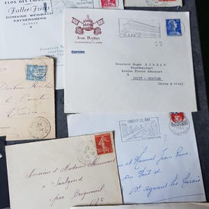 Conjunto de 30 cartas muy antiguas de Francia - principios de 1900 Ephemera - Reserva de chatarra - Antigüedades - Francés - antigüedades - manuscritos