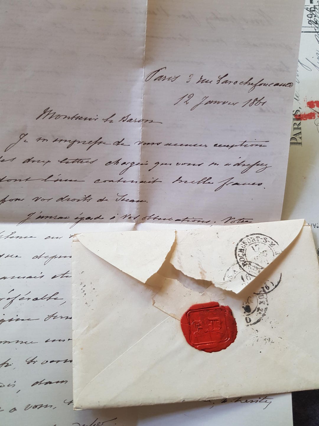 Set of 10 Antique Letters From France - 1800s Ephemera - Scrap Book ...