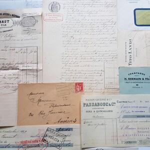 Conjunto de enfeites e coisas efêmeras impressas Scrapbooking vintage para diário de lixo 10 papéis franceses antigos para seus diários