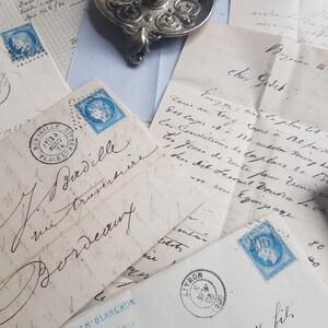 Carta de colección francesa antigua nueva 1872-1875, estado perfecto, papel de níquel, escritura fina y calidad de fabricación.