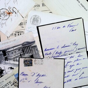 Conjunto de enfeites e coisas efêmeras impressas Scrapbooking vintage para diário de lixo 10 papéis franceses antigos para seus diários