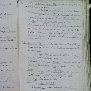 Superbe millésime unique debut des années 1900 Français  manuscrit notes ecrites  antique d 'écolier a l encre plume noire vintage