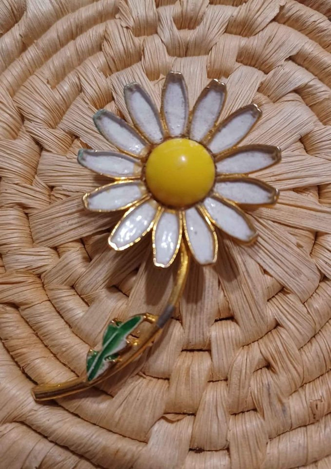 Vintage Weiss Signed Daisy Enameled Pin/brooch - Etsy
