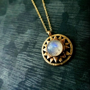 Moonstone star necklace clearance