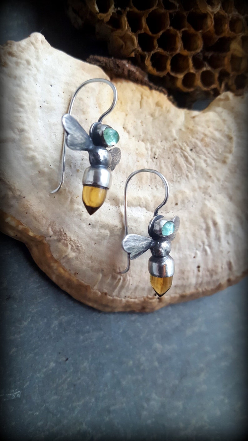 ONE TIER EARRINGS HONEY main image 1