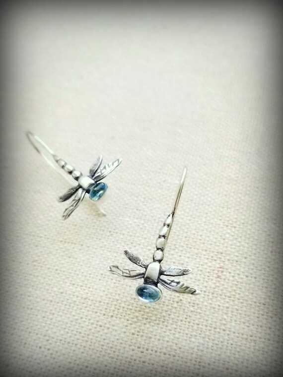 Dragonfly Gemstone Earrings Dragonfly Gemstone Earrings