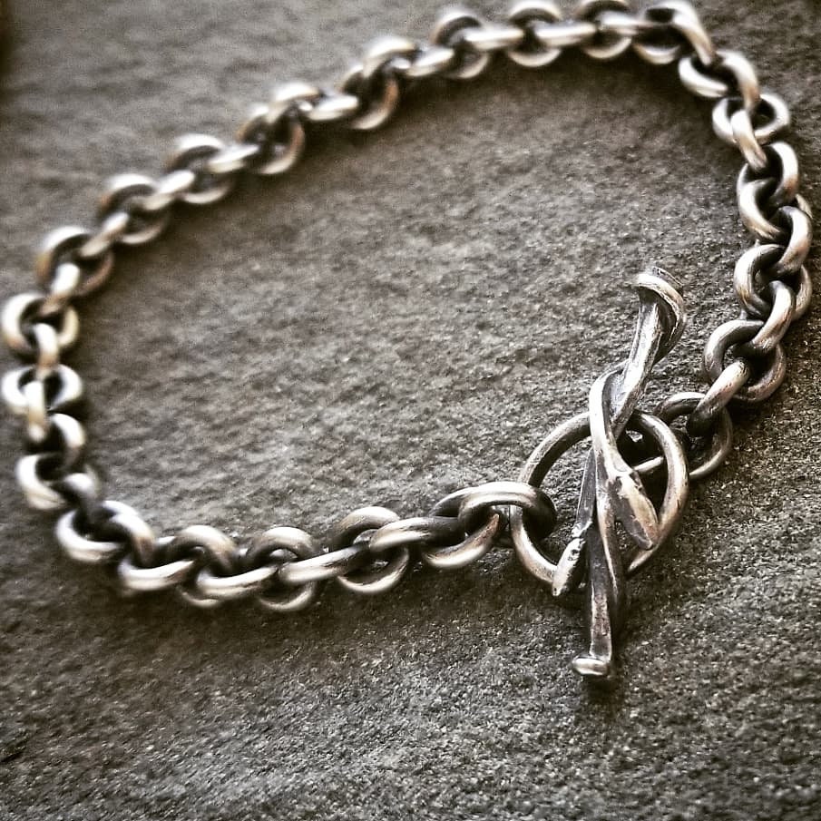 Twig Bracelet, Silver Chain Bracelet, Branch Bracelet