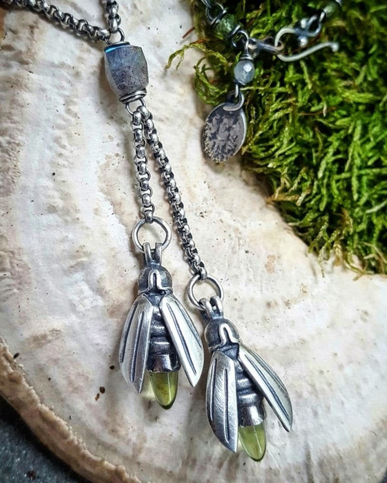 Firefly Jewelry Sterling Firefly Lariat Necklace Firefly Etsy Singapore
