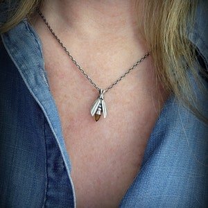Firefly Käfer Kette, Citrine Firefly, Sterling Insekt Amulett, Firefly Schmuck, Silber Käfer Halskette, Lightning Käfer, Edelstein Firefly, Citrin