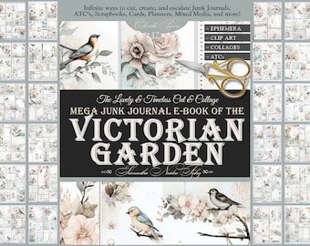 Botanical Bird Ephemera: Floral Junk Journal Kit (Digital Download)