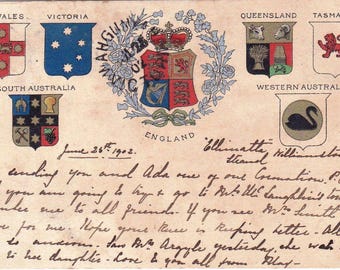 Storici Antichi Australiani Nuova Zelanda Collage Effimeri Spazzatura Supporto Digitale Tasca Etichetta Registro Pagine Carta Stampabile Busta Lettere