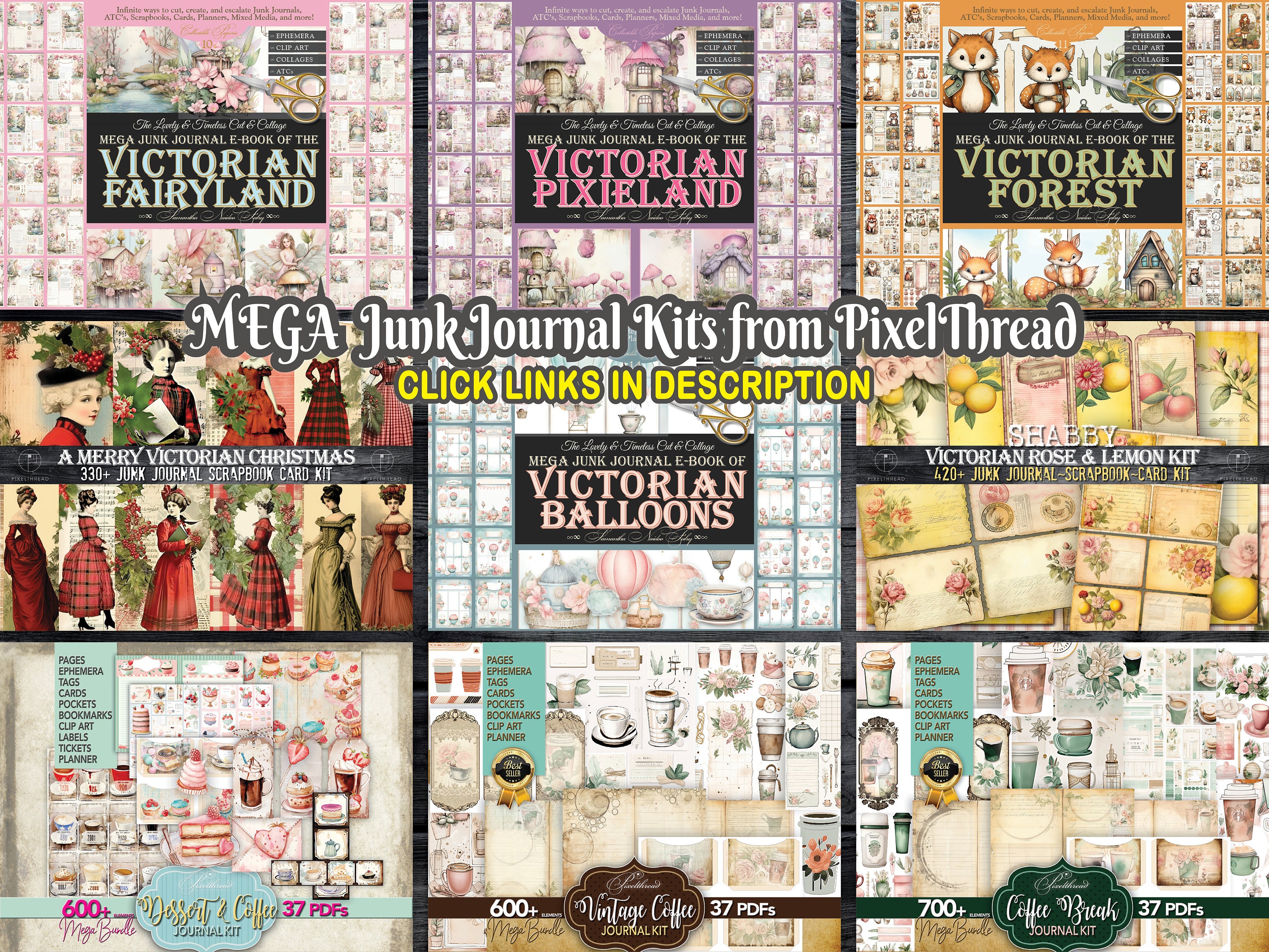 Antique Ephemera Printable: Vintage Victorian Junk Journal Kit (PDF) - Etsy