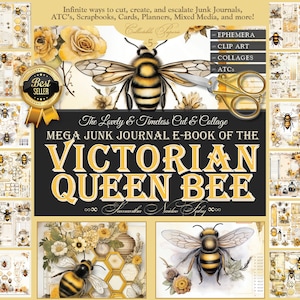 Bee Ephemera: Honeycomb Junk Journal Kit (Digital Download)