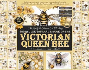 Bee Ephemera: Honeycomb Junk Journal Kit (Digital Download)